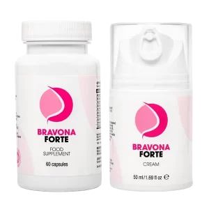BRAVONA FORTE Cápsulas e creme para aumento dos seios femininos