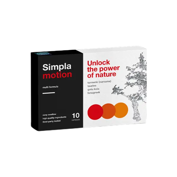 Simpla Motion Cápsulas para a saúde das articulações, do sistema cardiovascular, para a potência, para diabetes e prostatite